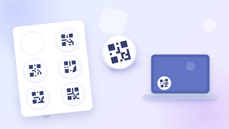 qr sticker illustration