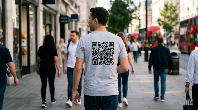 QR Code T-Shirt Print Male