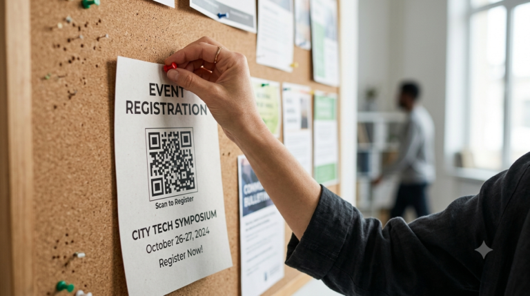 QR Code on a Flyer