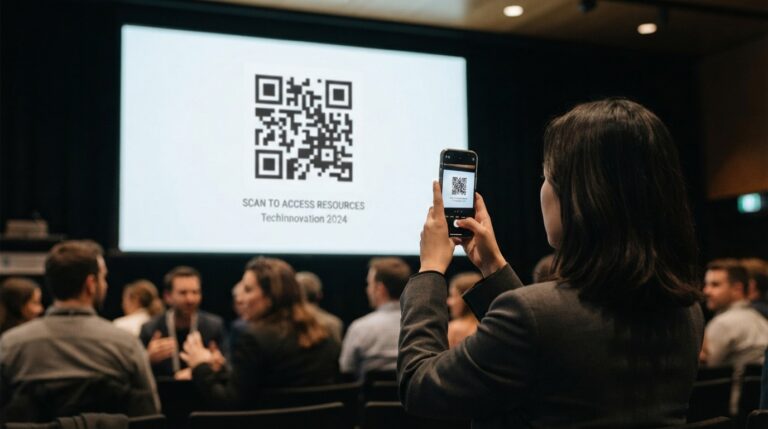 QR code on screen smartphone