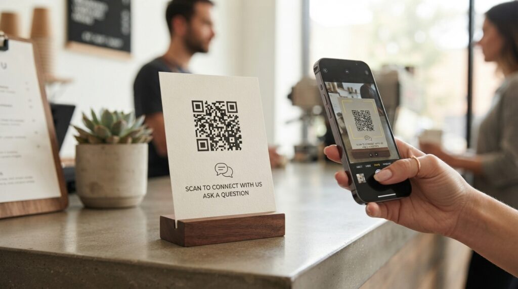 QR code on screen smartphone