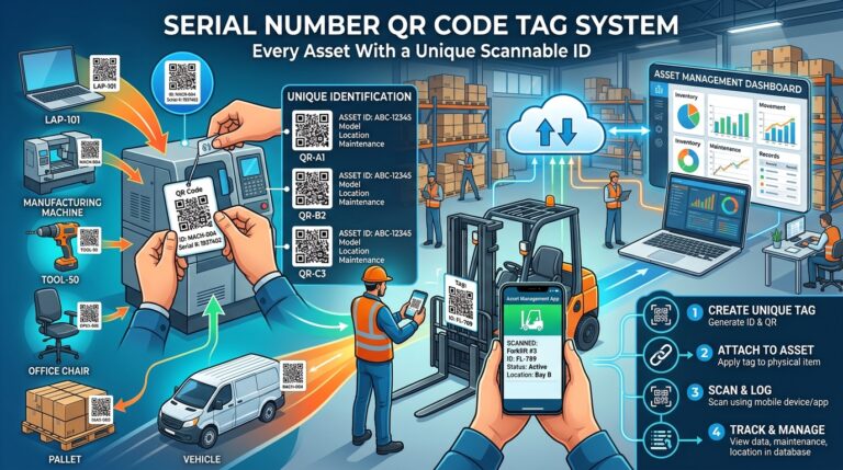 Serial Number QR Code Tag Every Asset With a Unique Scannable ID